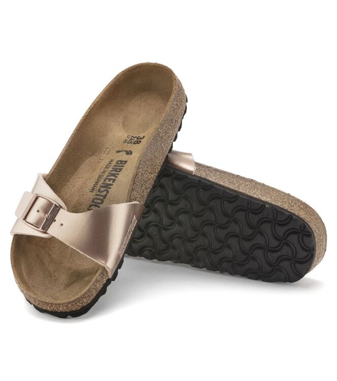 Birkenstock Madrid metallic copper  Birkenstock 1023927, slippers Direct leverbaar uit de webshop