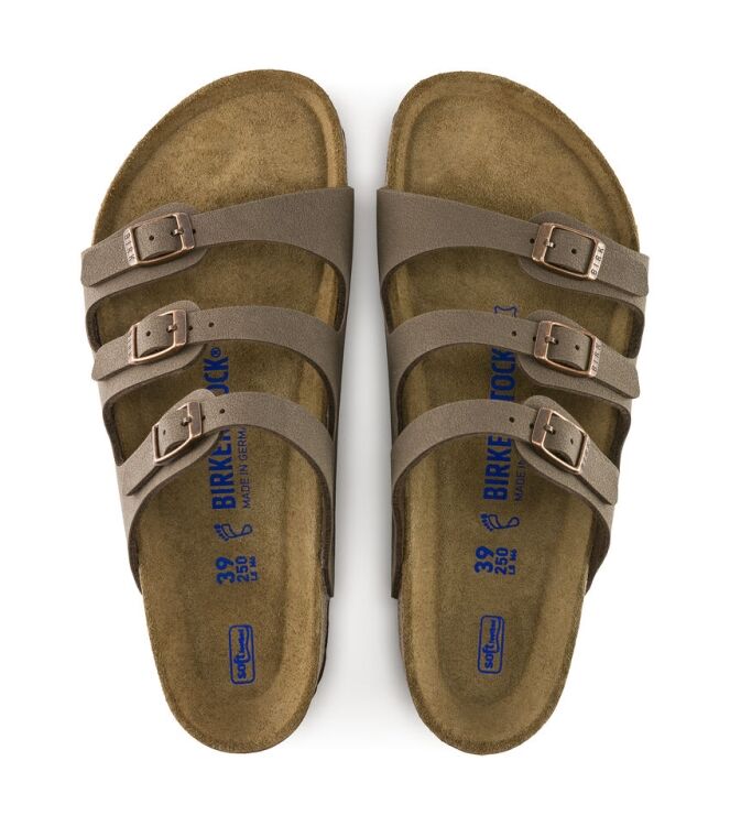 Birkenstock Florida zacht voetbed mocha  Birkenstock 53881, slippers Direct leverbaar uit de webshop