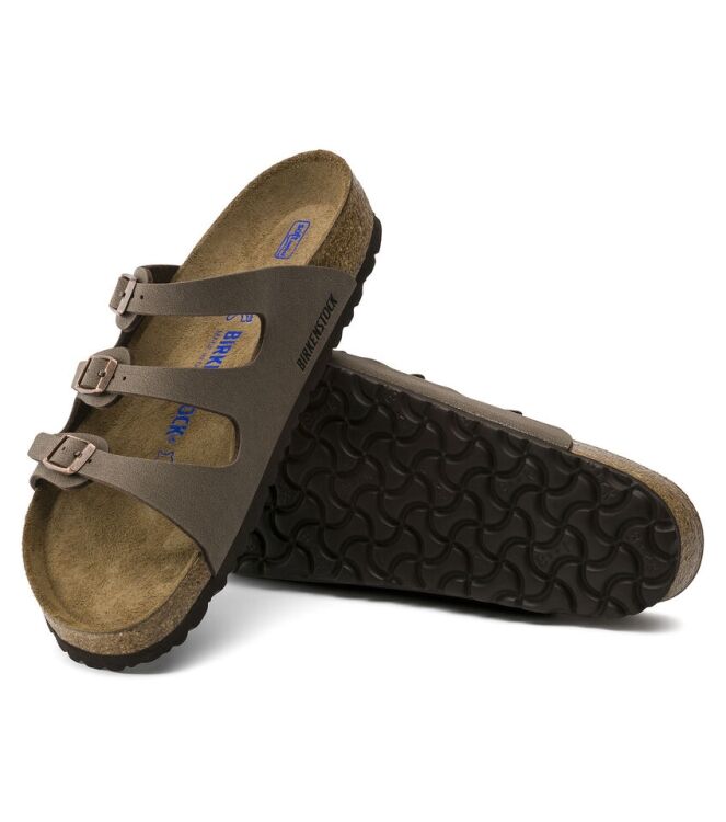 Birkenstock Florida zacht voetbed mocha  Birkenstock 53881, slippers Direct leverbaar uit de webshop