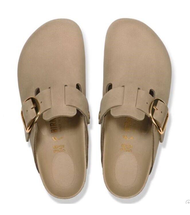 Birkenstock Boston Big Buckle tabacco brown Birkenstock 1030425, slippers Direct leverbaar uit de webshop