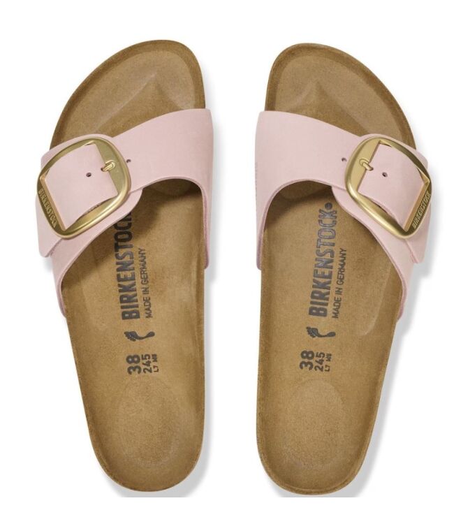 Birkenstock Madrid Big Buckle soft pink Birkenstock 1027056, slippers Direct leverbaar uit de webshop