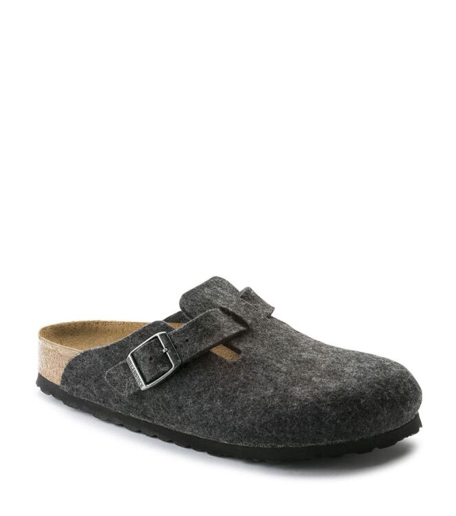 Birkenstock Boston anthracite Birkenstock 160371, slippers Direct leverbaar uit de webshop