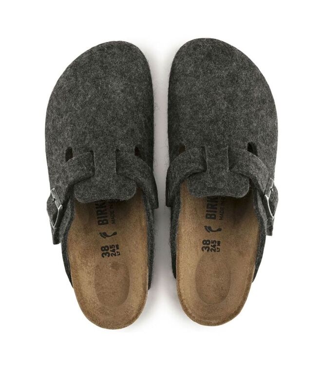 Birkenstock Boston anthracite Birkenstock 160371, slippers Direct leverbaar uit de webshop
