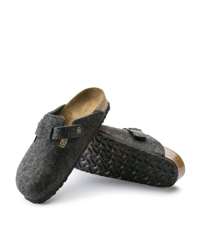 Birkenstock Boston anthracite Birkenstock 160371, slippers Direct leverbaar uit de webshop