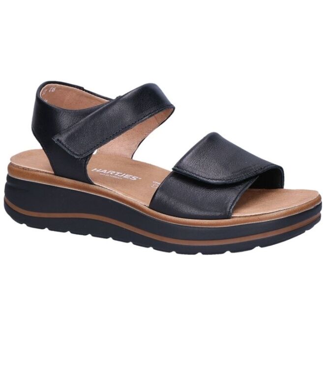 Hartjes Woogie schwarz  Hartjes 132.2002/10 01.00, sandalen Direct leverbaar uit de webshop