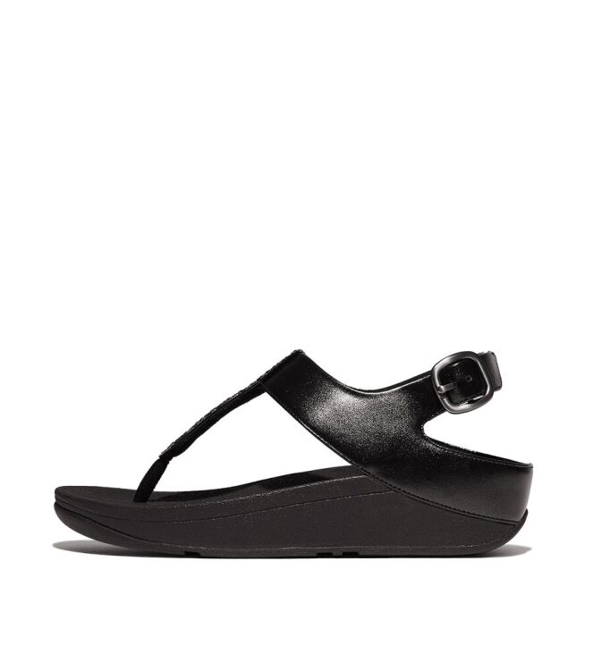 FitFlop Fino Crystal-Mix T-Strap Sandals all black  FitFlop IU5-090, sandalen Direct leverbaar uit de webshop