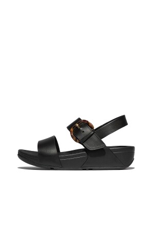 FitFlop Lulu Resin-Buckle Leather Back-Strap all black  FitFlop Lulu Resin-Buckle Leather Back-Strap all black