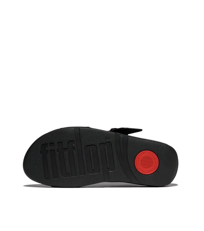 FitFlop Lulu Resin-Buckle Leather Back-Strap all black  FitFlop JE7-090, sandalen Direct leverbaar uit de webshop