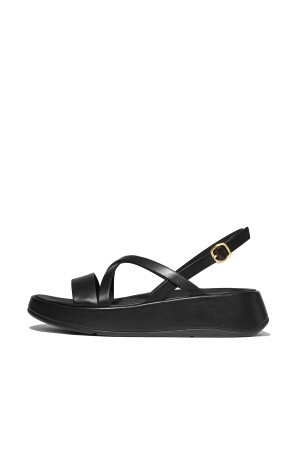 FitFlop F-Mode Leather Flatform Strappy all black  FitFlop F-Mode Leather Flatform Strappy all black