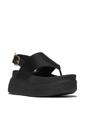 FitFlop F-Mode Stack Leather Back-Strap Toe-Post black FitFlop F-Mode Stack Leather Back-Strap Toe-Post black