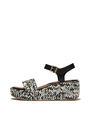 FitFlop Platfforms Woven Wedge Ankle-Strap black  FitFlop Platfforms Woven Wedge Ankle-Strap black