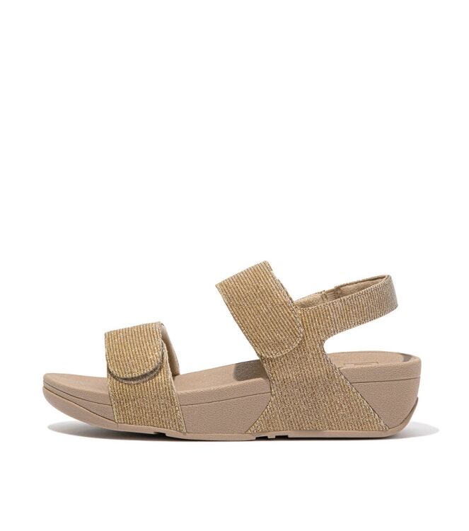 FitFlop Lulu Adjustable Shimmerlux Back-Strap latte beige  FitFlop GA2-A94, sandalen Direct leverbaar uit de webshop