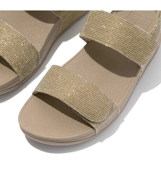 FitFlop Lulu Adjustable Shimmerlux Back-Strap latte beige  FitFlop GA2-A94, sandalen Direct leverbaar uit de webshop