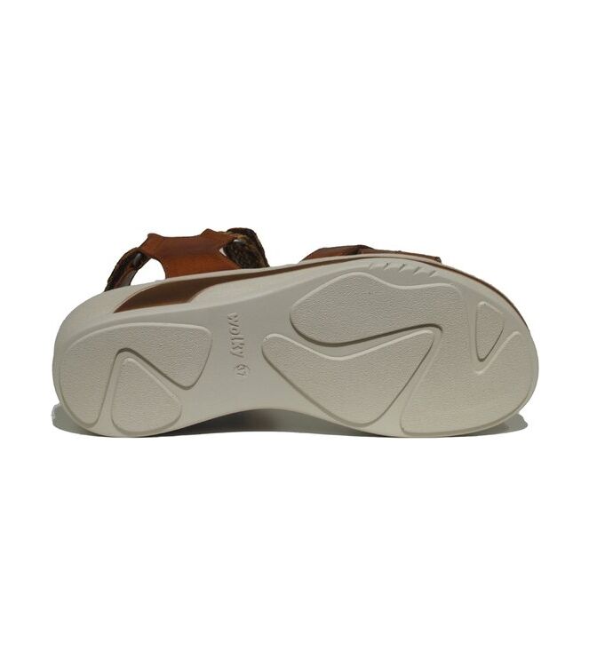 Wolky Acula Softy Wax Leather cognac  Wolky 0105631-430, sandalen Direct leverbaar uit de webshop