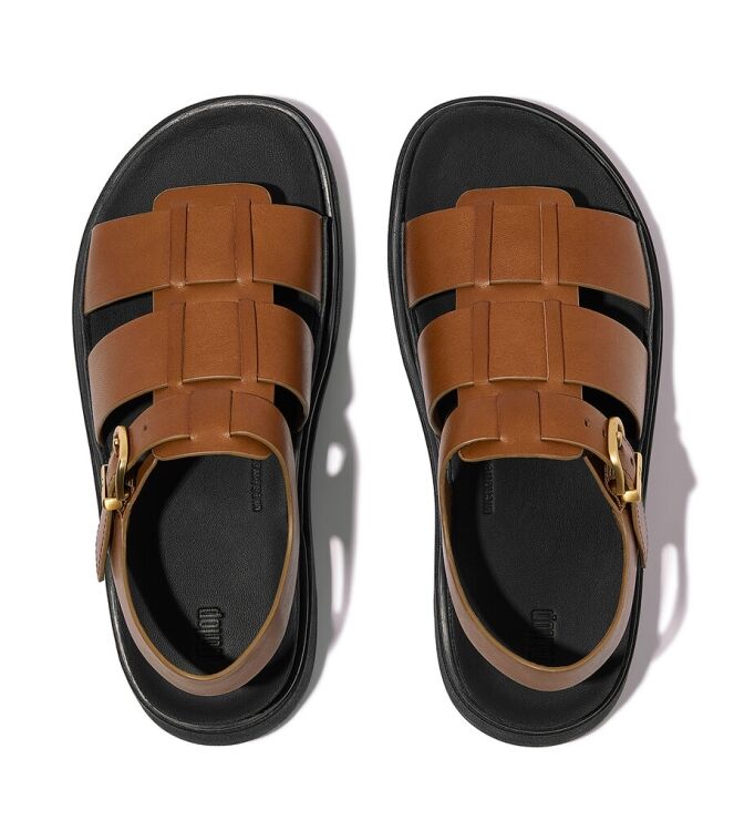 FitFlop Gen-FF Leather Fisherman deep tan FitFlop IZ1-C15, sandalen Direct leverbaar uit de webshop