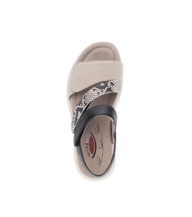 Gabor Rollingsoft 86.813-37 mohair/natur/schwarz Gabor Rollingsoft 86.813-37, sandalen Direct leverbaar uit de webshop