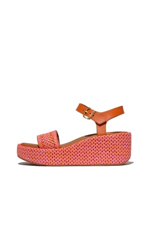 FitFlop Platfforms Woven Wedge Ankle-Strap satsuma 