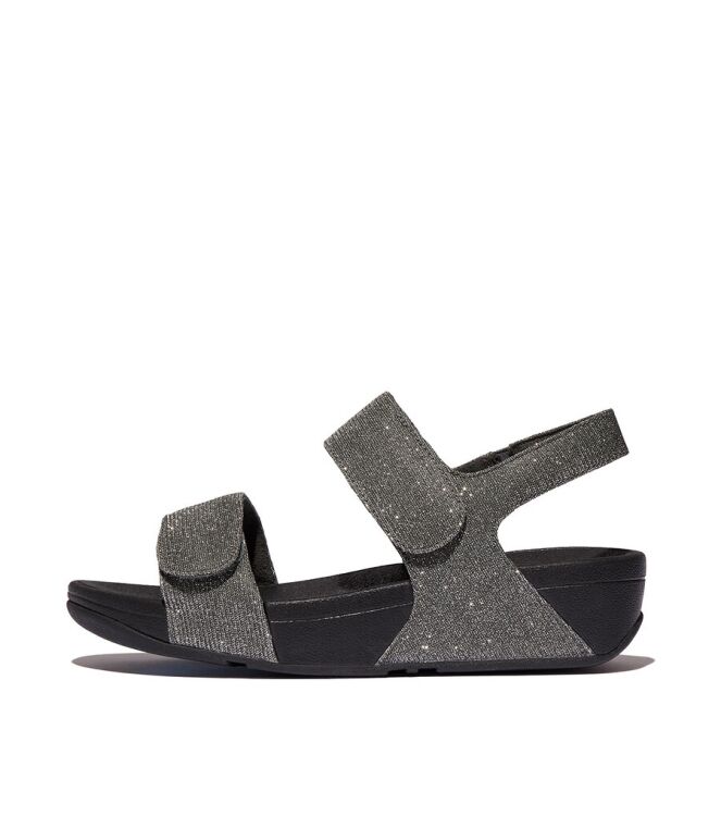 FitFlop Lulu Adjustable Shimmerlux Back-Strap pewter  FitFlop GA2-054, sandalen Direct leverbaar uit de webshop
