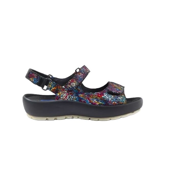 Wolky Brasilia Crash black multi Wolky 0333340-970, sandalen Direct leverbaar uit de webshop
