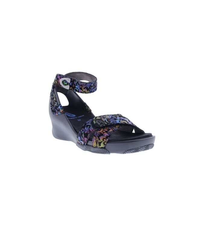 Wolky Era Flower black multi  Wolky 0377647-999, sandalen Direct leverbaar uit de webshop