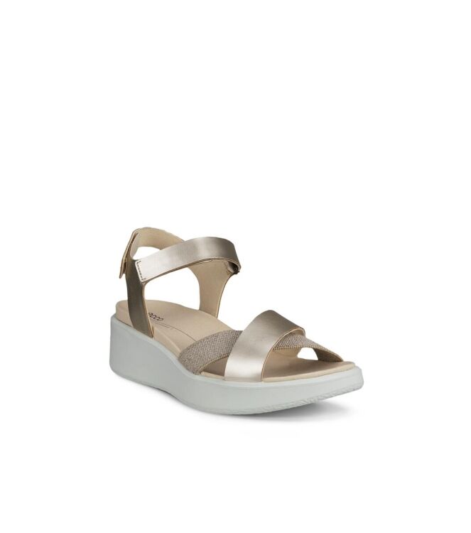 ECCO Flowt Wedge LX W white gold  ECCO 27332301688, sandalen Direct leverbaar uit de webshop