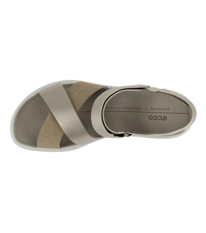 ECCO Flowt Wedge LX W white gold  ECCO 27332301688, sandalen Direct leverbaar uit de webshop