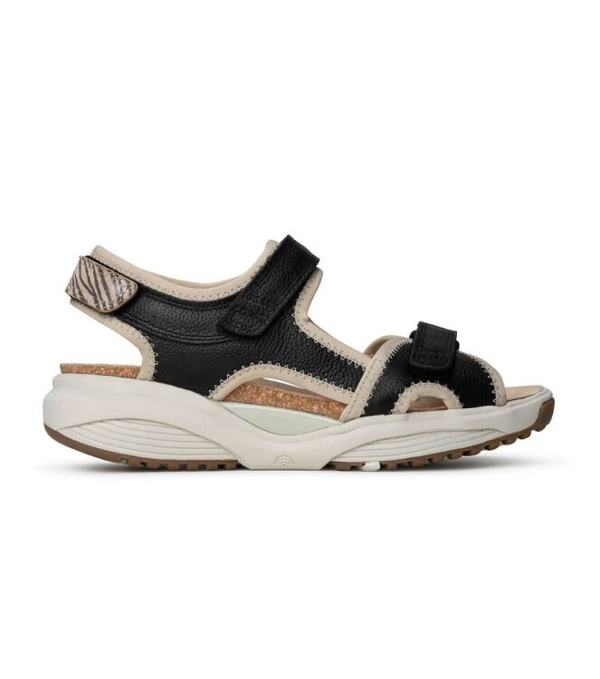 Xsensible Stretchwalker Nikiti black combi  Xsensible Stretchwalker 30318.5.040, sandalen Direct leverbaar uit de webshop