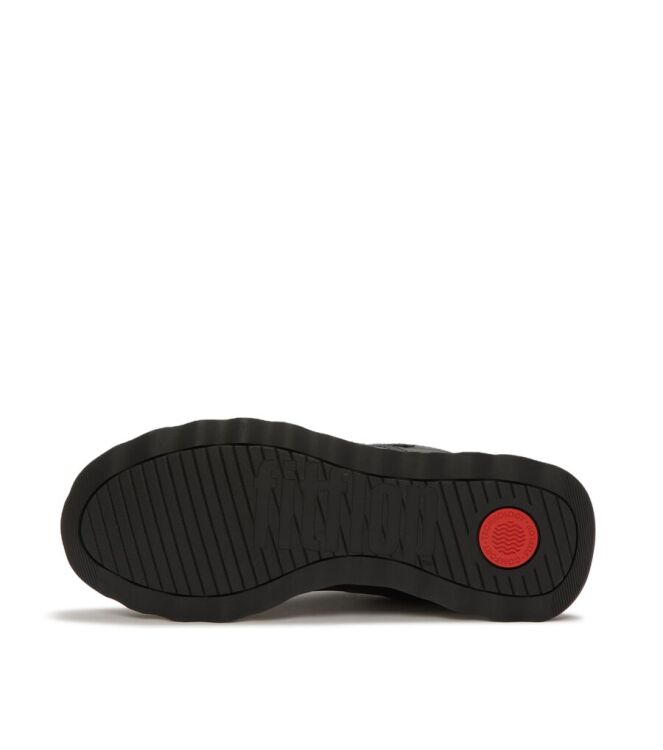 FitFlop Retro-Q FF Metallic- Fabric/Suede Sneakers black FitFlop A5Q-001, sneakers / veterschoenen Direct leverbaar uit de webshop