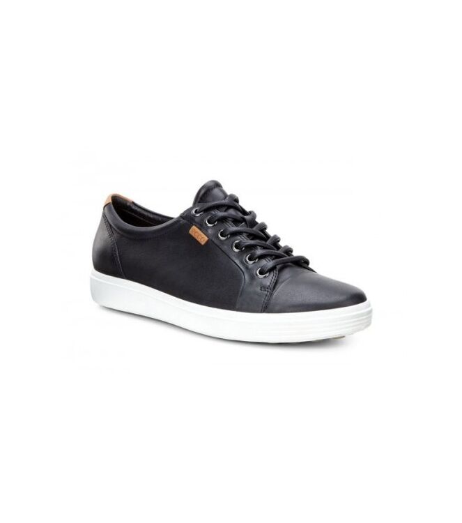 ECCO Soft 7 black  ECCO 43000301001, sneakers / veterschoenen Direct leverbaar uit de webshop