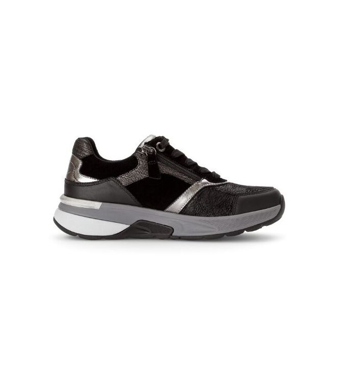 Gabor Rollingsoft 76.847-67 schwarz kombi  Gabor Rollingsoft 76.847-67, sneakers / veterschoenen Direct leverbaar uit de webshop