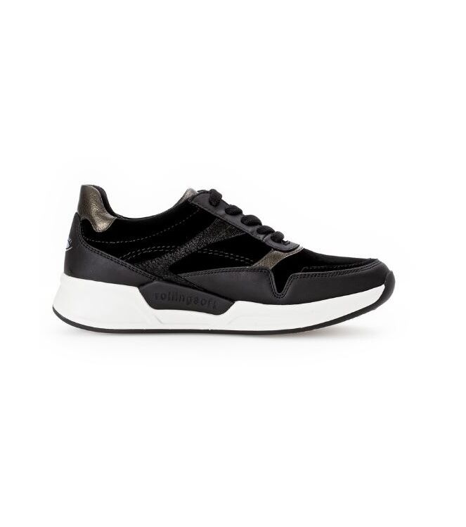 Gabor Rollingsoft 76.957-37 schwarz kombi  Gabor Rollingsoft 76.957-37, sneakers / veterschoenen Direct leverbaar uit de webshop