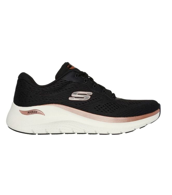 Skechers Arch Fit 2.0-Glow black/roos goud Skechers 150067-BKRG, sneakers / veterschoenen Direct leverbaar uit de webshop
