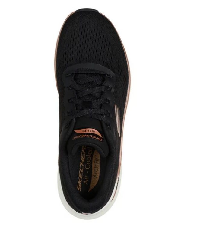 Skechers Arch Fit 2.0-Glow black/roos goud Skechers 150067-BKRG, sneakers / veterschoenen Direct leverbaar uit de webshop
