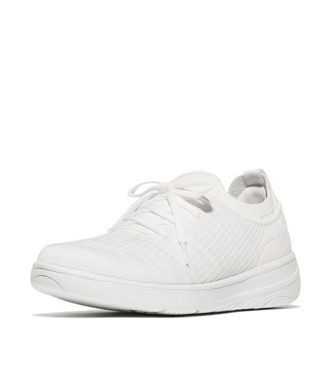 FitFlop Super-Q Knit Slip-On Laced urban white FitFlop JH9-194, sneakers / veterschoenen Direct leverbaar uit de webshop