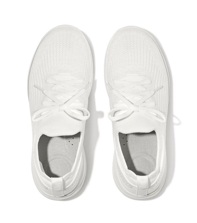 FitFlop Super-Q Knit Slip-On Laced urban white FitFlop JH9-194, sneakers / veterschoenen Direct leverbaar uit de webshop
