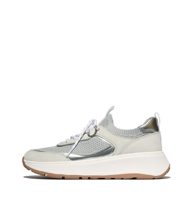 FitFlop F-Mode Flatform Slip-On Laced urban white  FitFlop IV1-C18, sneakers / veterschoenen Direct leverbaar uit de webshop