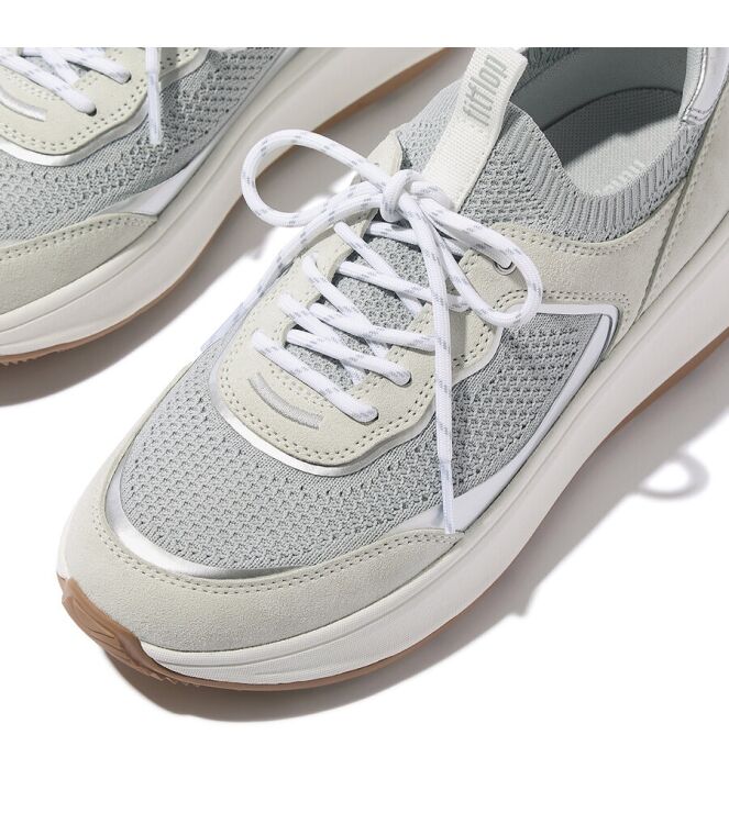 FitFlop F-Mode Flatform Slip-On Laced urban white  FitFlop IV1-C18, sneakers / veterschoenen Direct leverbaar uit de webshop