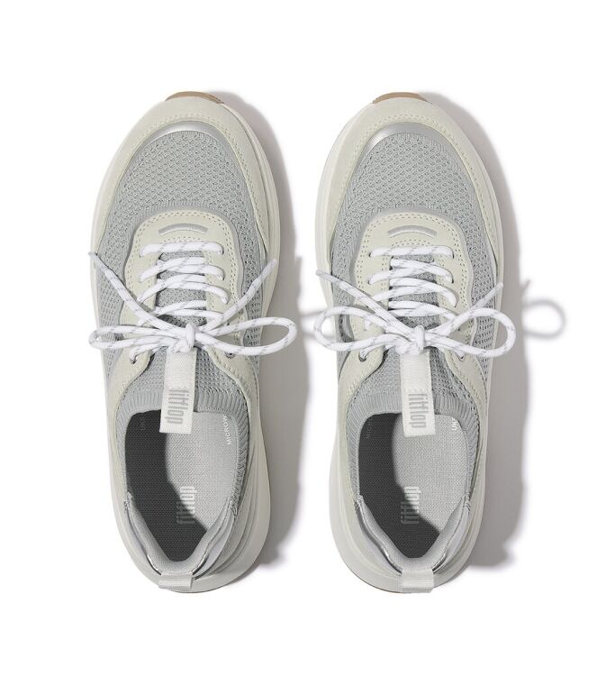 FitFlop F-Mode Flatform Slip-On Laced urban white  FitFlop IV1-C18, sneakers / veterschoenen Direct leverbaar uit de webshop
