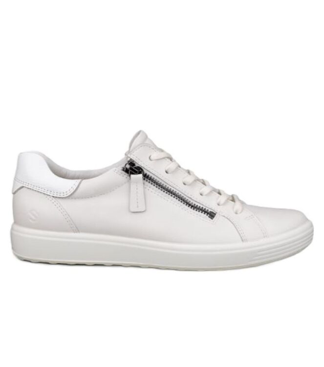 ECCO Soft 7 white ECCO 49055350696, sneakers / veterschoenen Direct leverbaar uit de webshop