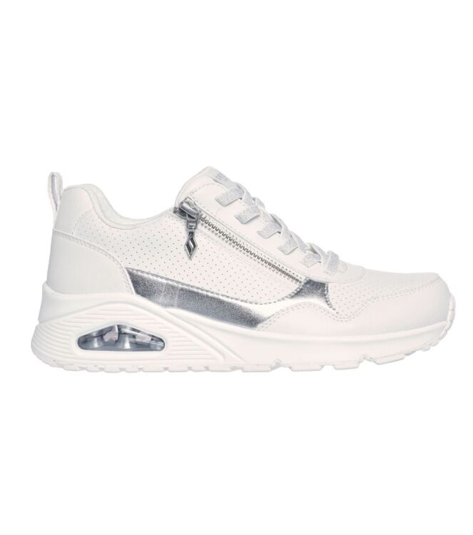 Skechers Uno Metallic Sliders white Skechers 177873-WHT, sneakers / veterschoenen Direct leverbaar uit de webshop