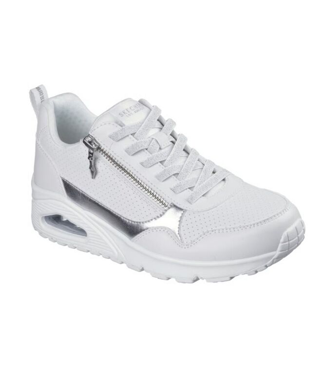 Skechers Uno Metallic Sliders white Skechers 177873-WHT, sneakers / veterschoenen Direct leverbaar uit de webshop