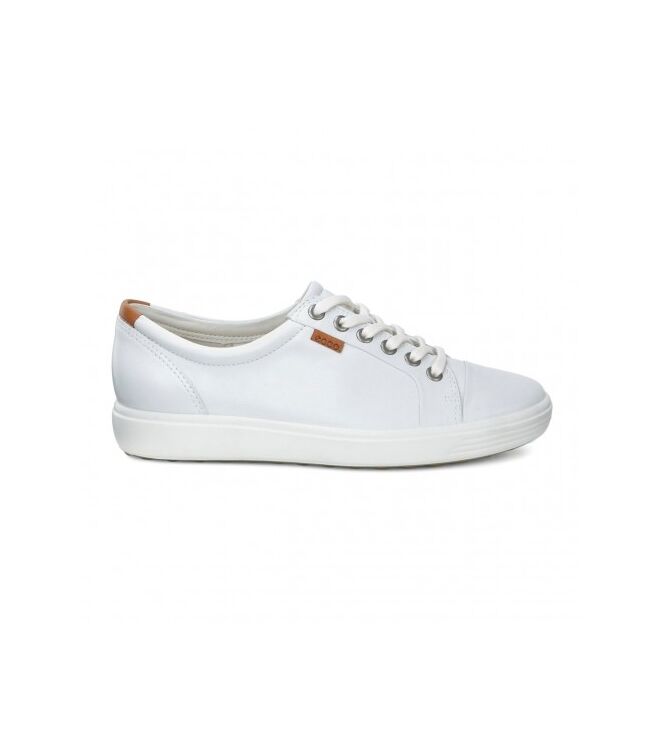 ECCO Soft 7 Ladies white  ECCO 43000301007, sneakers / veterschoenen Direct leverbaar uit de webshop