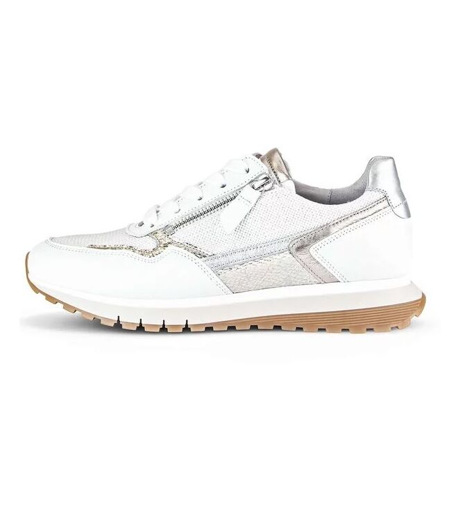 Gabor 86.378-62 weiss/silber Gabor 86.378-62, sneakers / veterschoenen Direct leverbaar uit de webshop