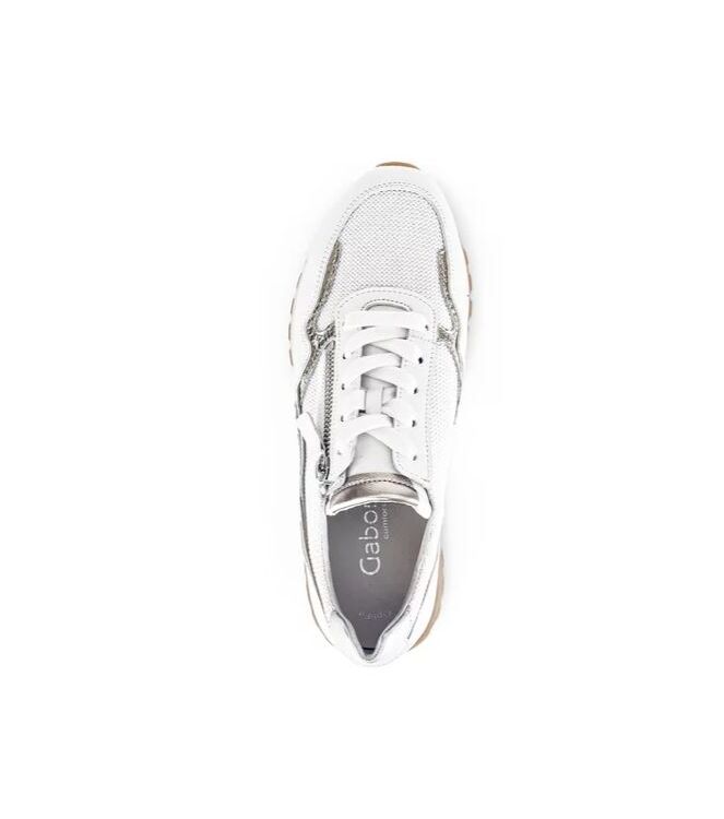Gabor 86.378-62 weiss/silber Gabor 86.378-62, sneakers / veterschoenen Direct leverbaar uit de webshop
