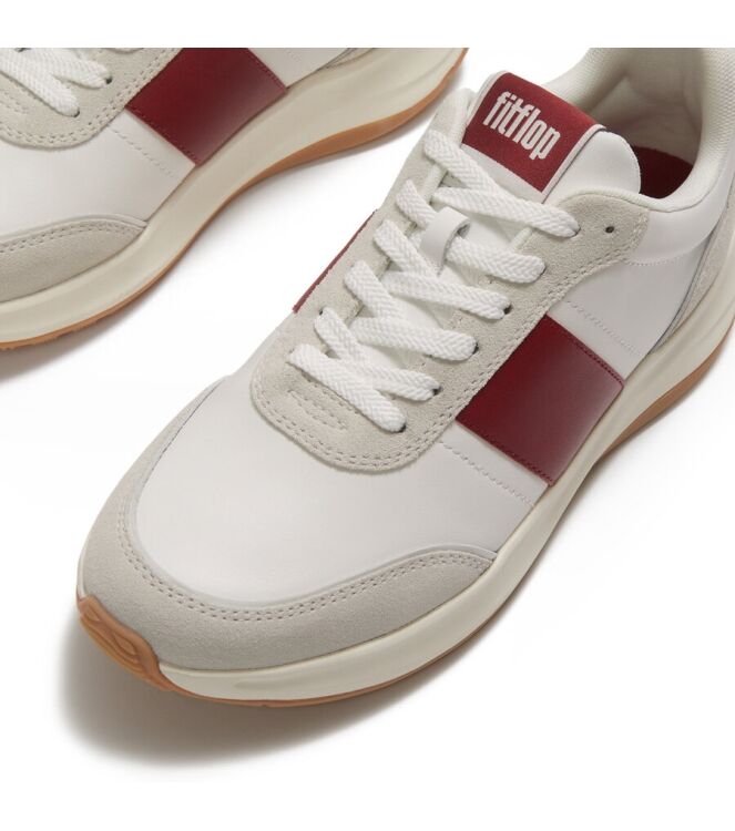 FitFlop F-Mode Flow Sneaker urban white - berry FitFlop HX7-D66, sneakers / veterschoenen Direct leverbaar uit de webshop