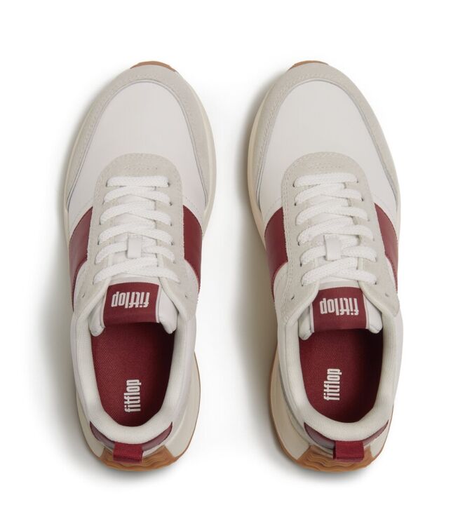 FitFlop F-Mode Flow Sneaker urban white - berry FitFlop HX7-D66, sneakers / veterschoenen Direct leverbaar uit de webshop