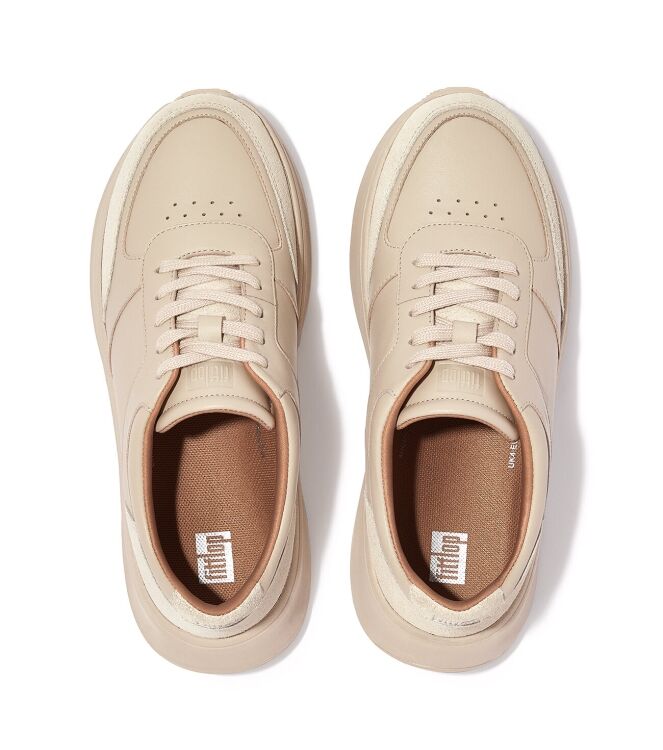 FitFlop F-Mode Flatform Sneakers stone beige  FitFlop FR1-A20, sneakers / veterschoenen Direct leverbaar uit de webshop