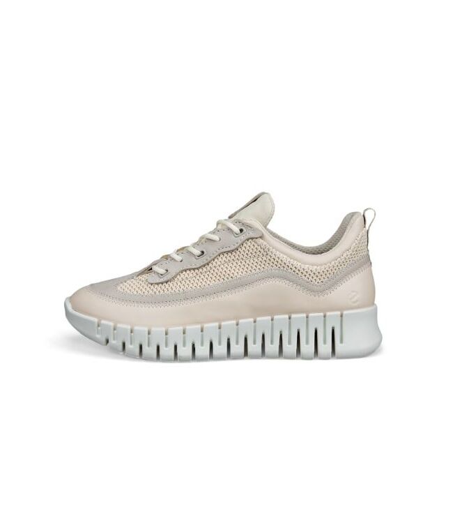ECCO Gruuv W Dual Fit limestone  ECCO 21834361403, sneakers / veterschoenen Direct leverbaar uit de webshop
