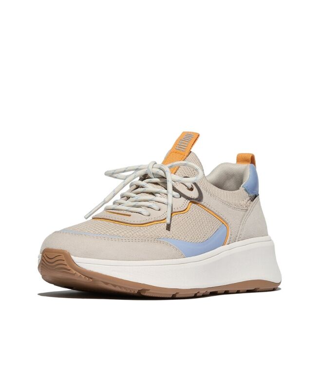 FitFlop F-Mode Flatform Slip-On Laced paris beige  FitFlop IV1-C17, sneakers / veterschoenen Direct leverbaar uit de webshop