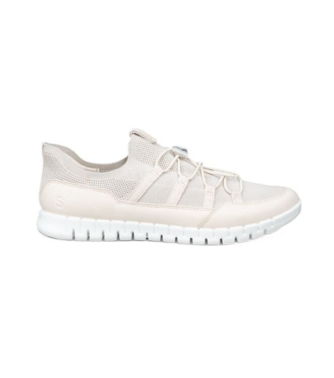ECCO Gruuv Lite W limestone ECCO 24630361403, sneakers / veterschoenen Direct leverbaar uit de webshop
